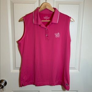Vineyard Vines Sleeveless Golf Tennis Polo Shirt Women's Size Medium Pink